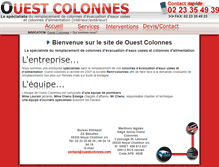 Tablet Screenshot of ouestcolonnes.com